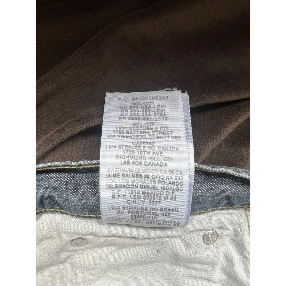 Levi‎ Strauss 514 Slim Straight Jeans Mens 36x30 Blue Denim Cotton